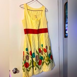 Maeve by Anthropologie tulip sundress antique white size 4